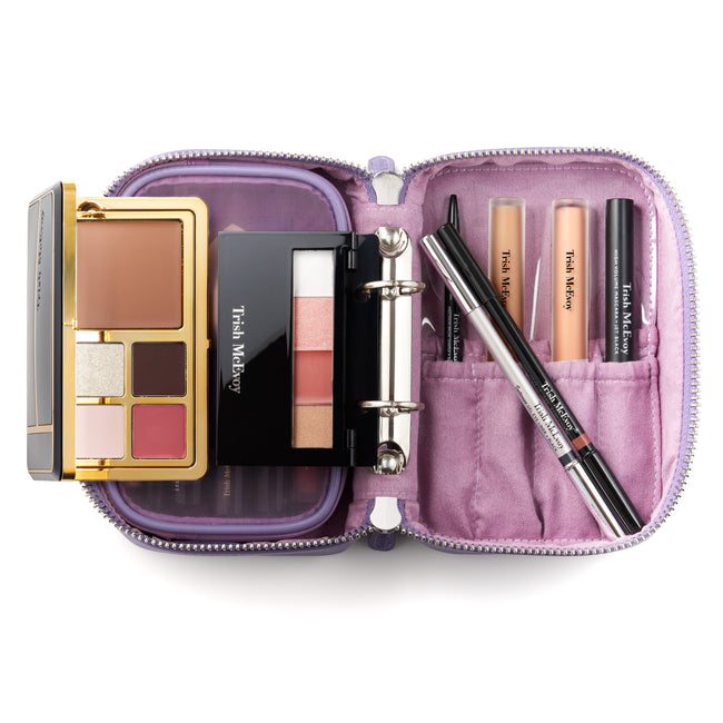 Plum Purple Cosmetic Bag Set Of 3 | Nestasia